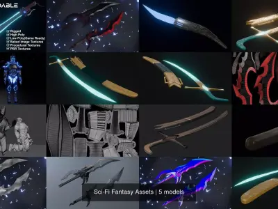 Sci-Fi Fantasy Assets 3D Model Pack