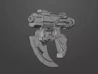 Sci-Fi Energy Gun  Game Ready Weapon 3D Model  Low-poly 3D model