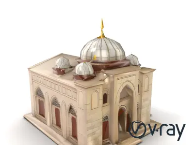Islamic Mosque Architecture Model Pack Low-poly 3D model