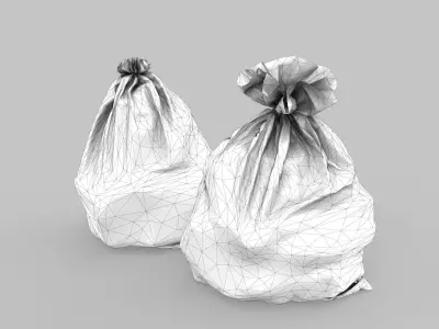 Garbage Bags Low Poly Low-poly 3D model