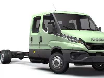 Iveco Daily Double Cab L7 Chassis 2026 3D model