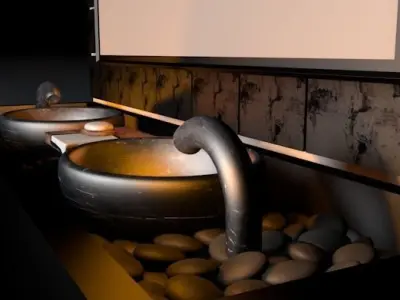 Bathroom washbasin Free low-poly 3D model