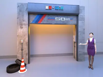 Roller shutter -  Low-poly 3D model 3D model