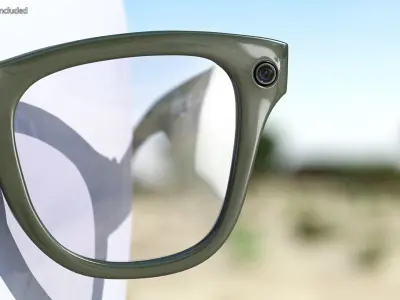 Ray Ban Stories Wayfarer Smart Glasses Olive 3D model