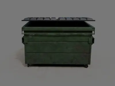 Urban Dumpster Low-poly 3D Model Low-poly 3D model