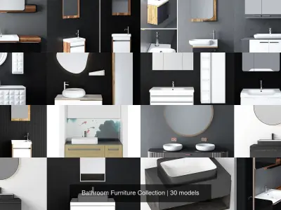 Bathroom Furniture Collection 3D Model Pack