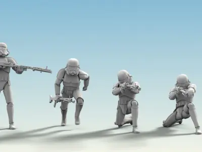 10 Figure Stormtrooper Printable Set-03 3D model