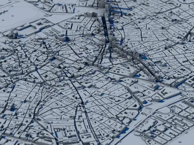 Madrid City 3D Model Spanish Capital Urban Landscape  3D print model