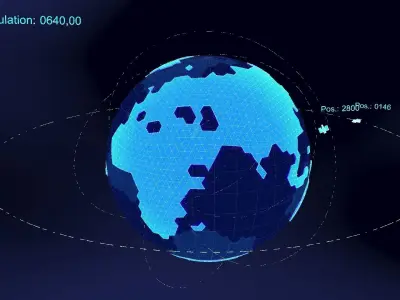earth simulation hologram 3D model