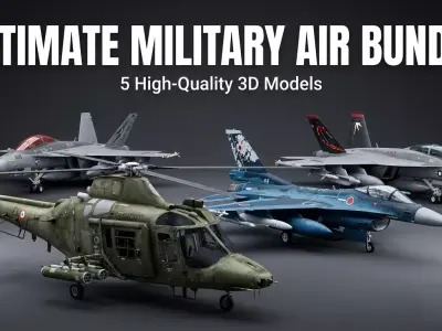 Modern Combat Aircraft Bundle  5 Elite 3D Models 3D Model Pack