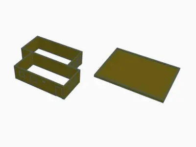 Z and H0 Gauge Spur - apartment blocks model train 3D print 3D print model