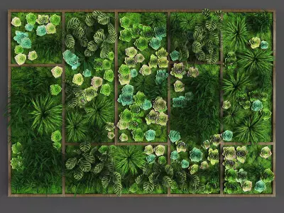 Vertical gardening Low-poly 3D model