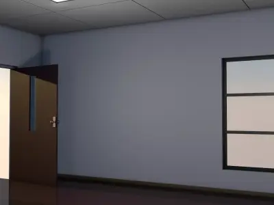 Empty Room  Low-poly 3D model