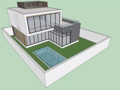 typical house used for master plan 3d sketchup model 3D model