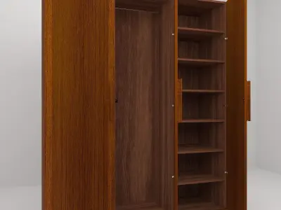 wooden cupboard 3D model