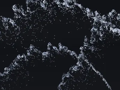 Six Animated Fountains 3D model