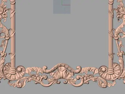 Photo frame 3D relief models STL Files used for CNC Router E860 3D model
