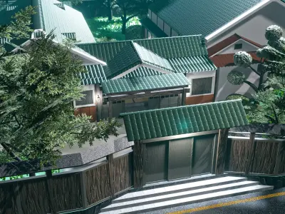 Kawai-Sou Complex Japanese Mansion 3D model