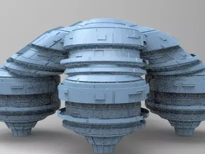 Moon base relay system 6  3D model