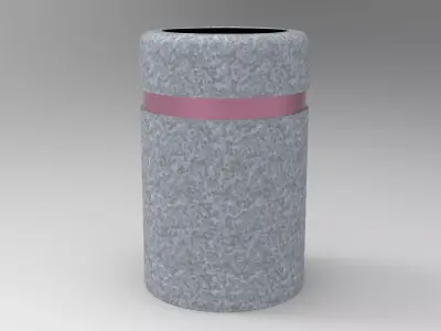 Kito Litter Bin Low-poly 3D model