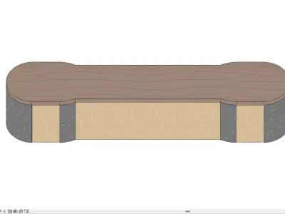 Park Benches 01 Free 3D model