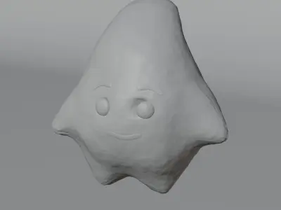 Cute Fat Character Low-poly 3D model