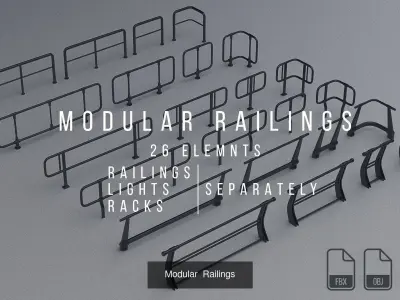 Sci-Fi Kitbash design set 3D Model Pack