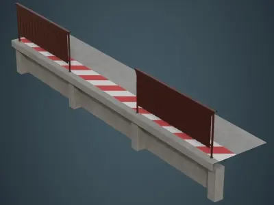 Industrial Platform 2A Low-poly 3D model