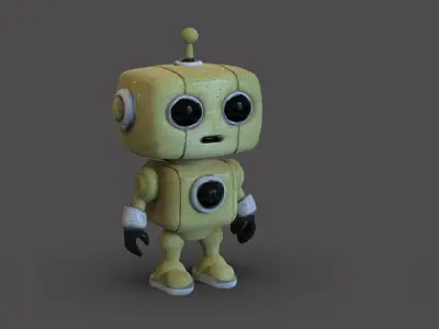 Mini Robot Low-poly 3D model