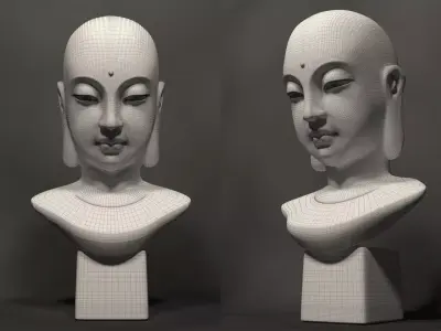 Budddha Face or Buddha Head 3D model