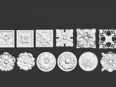 Plaster carving 3D model