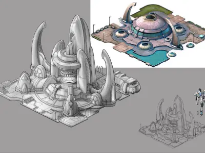 Spaceship - Endurance Module Study 03 3D model