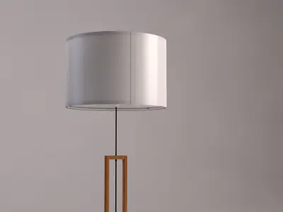 FLOOR LAMP---Plastic lampshade 3D model