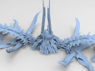 Kraken Under Ocean Temple floor design 3D model