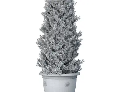 Decorative tree classic garden pot Indoor plant balcony 3D model