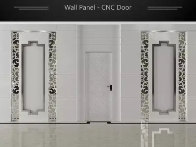 Interior design Wall panel model CNC Door 3D model