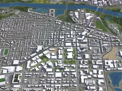 Lafayette Low-poly 3D model