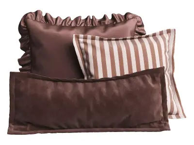 Set decorative pillows 3 3D model