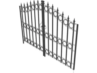 Steel Door Gate Type 1 3D model