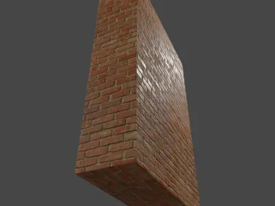 Brick Wall - Normal Map Texture - Muro Low-poly 3D model