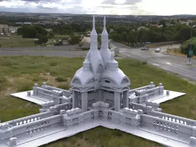 Victorian architecture Ornate grave 3 3D 3D model