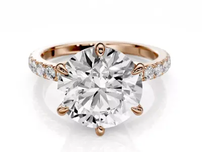 Engagement ring Soraya 3ct 3D print model