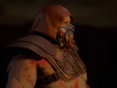 Realistic Cyber Zombies 01  Low-poly 3D model