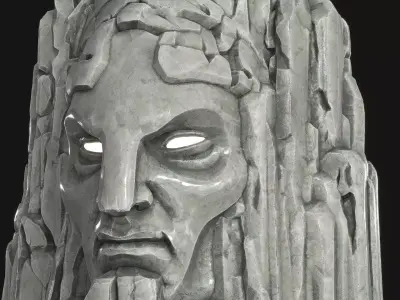 Idol Totem Low-poly 3D model