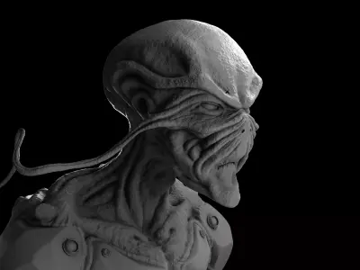 zorak alien bust 3D print model