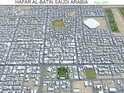 Hafar al-Batin Saudi Arabia Low-poly 3D model