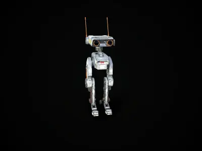 Robot Low-poly 3D model 14