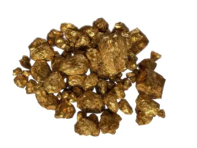 Golden Nugget PBR Low-poly 3D model