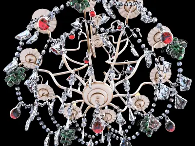 classic glass chandelier 2 3D model