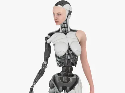 The cyborg girl  Bella Lowpoly Game ready Low-poly 3D model